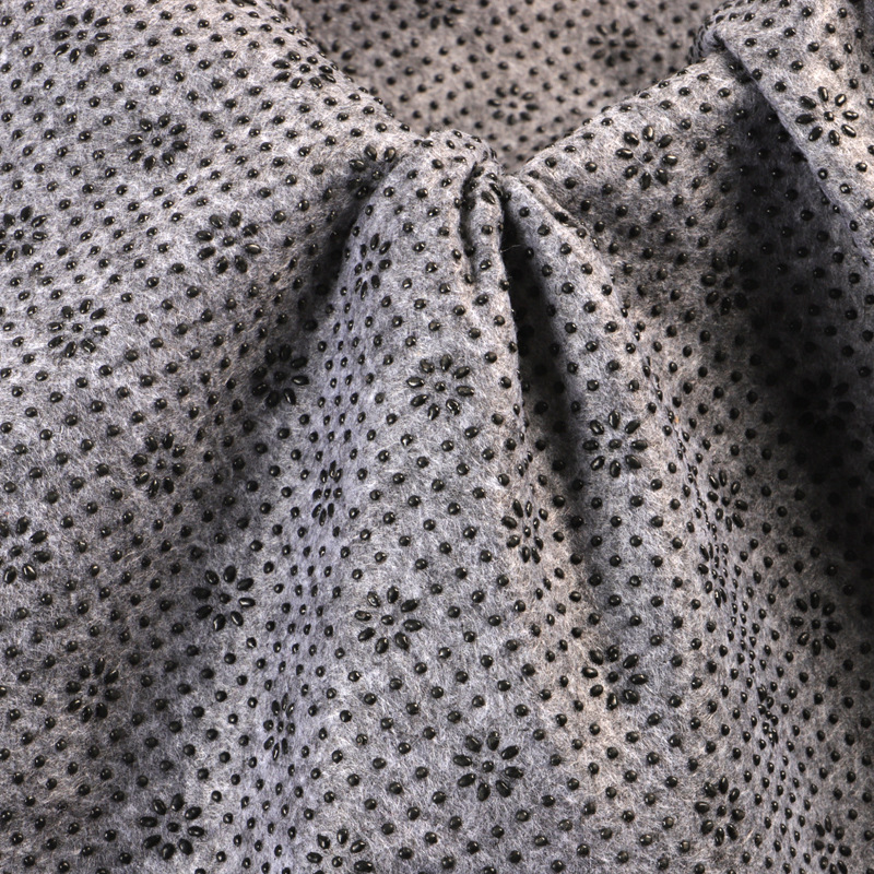 Factory Direct supply new gray felt cloth plum blossom plastic drop non-slip cloth car cushion carpet pillow non-slip fabric