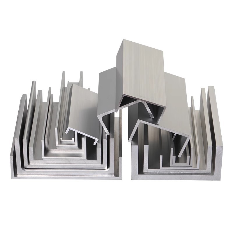 U-Shaped Aluminum Groove Profile Aluminum Alloy Glass Slot Strip Universal U-Shaped Groove Aluminum Concave U-Shaped Industrial Guide Rail Frame 1mm