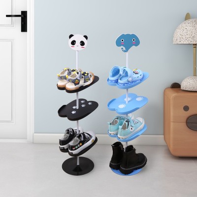 Children's shoe rack cartoon animal Three-dimensional shoe cabinet floor-to-floor creative space-saving shoe storage rack (children)