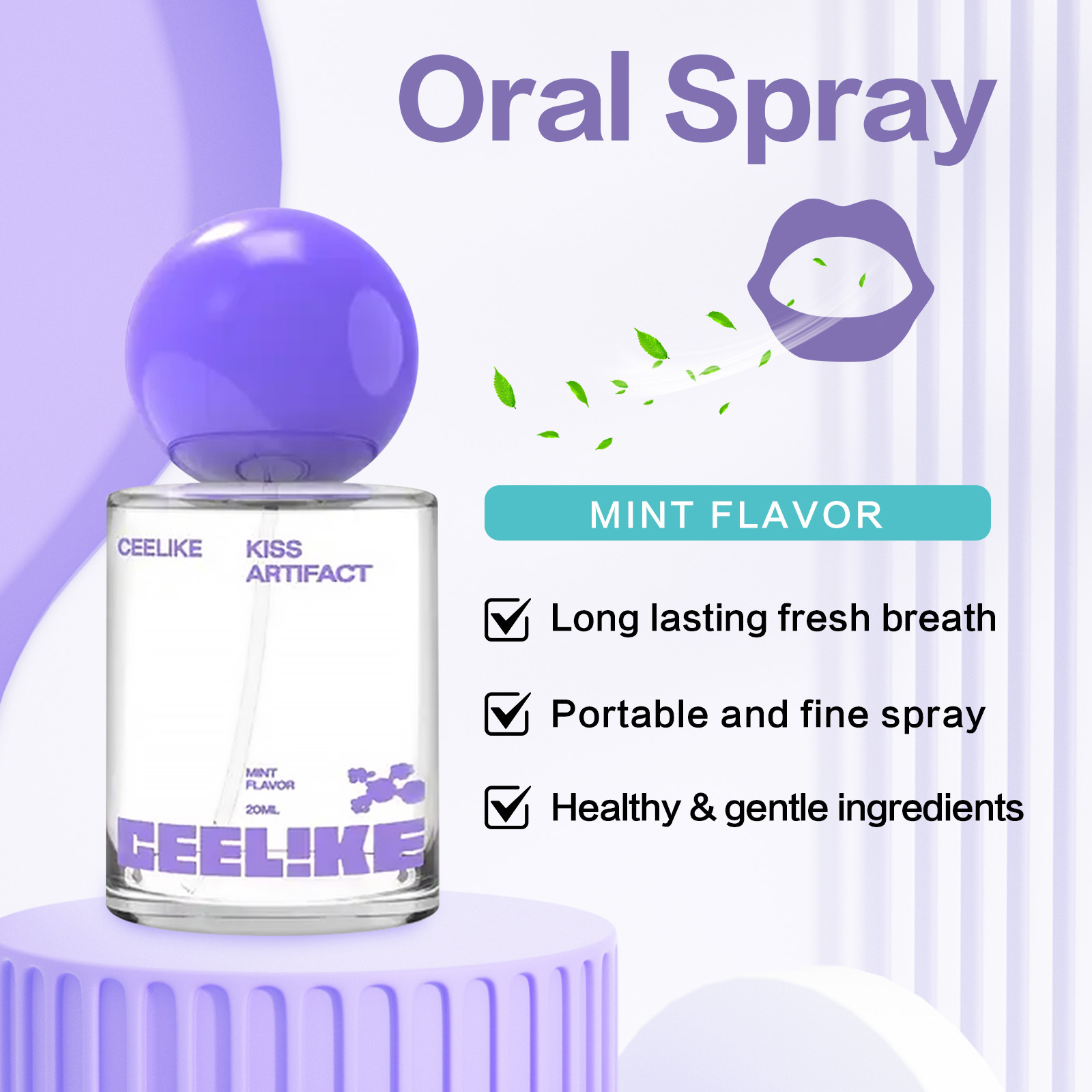 Cross-Border Probiotic Oral Spray Fresh Breath Care Portable Oral Odor Removal Spray 20ml