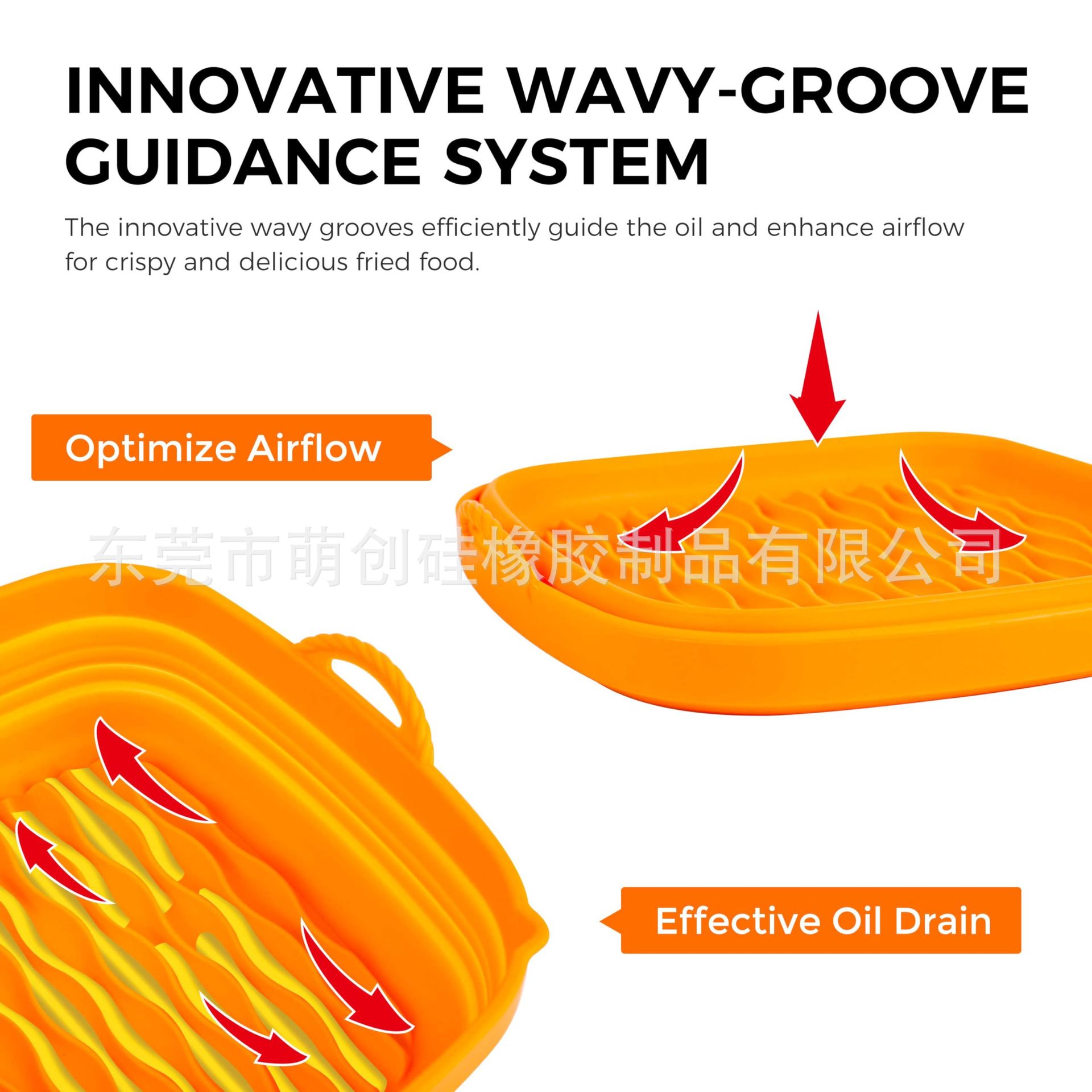 Cross-Border Hot Product High Temperature Resistant Air Fryer Household Silicone Tray Mat Foldable Portable Air Fryer Baking Pan