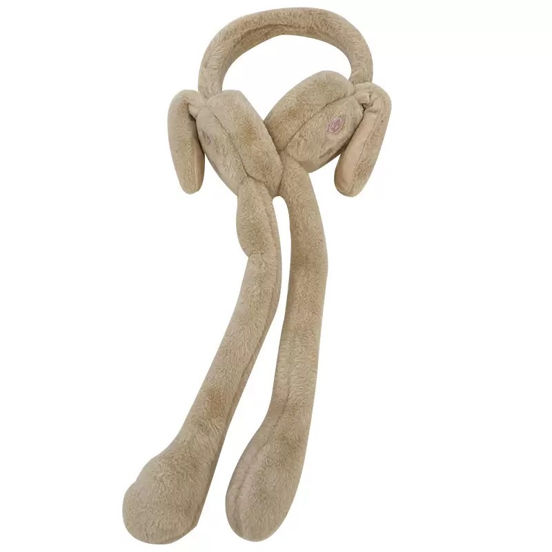 Earmuffs with Moving Rabbit Ears, Winter Women's Warm Earmuffs, Kidsren's Cartoon Cute Earbags, Ear Warmers, Ear Protection Hats