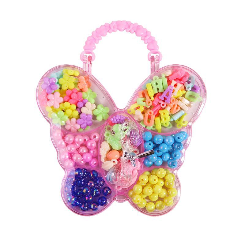 Children's Beading Supplies Girls' Toys Educational DIY Craft Material Kit Bracelet Necklace Beading Set Box