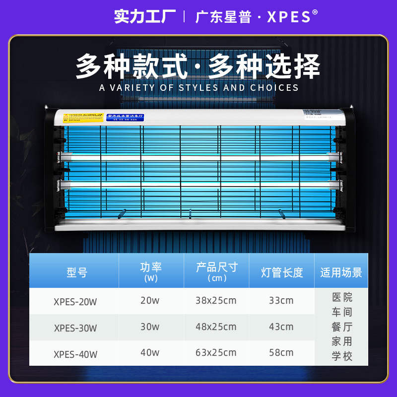 Commercial and Household Ultraviolet Disinfection Lamp, Wall-Mounted Germicidal Lamp, Ozone Sterilization Lamp, Air Mite Removal