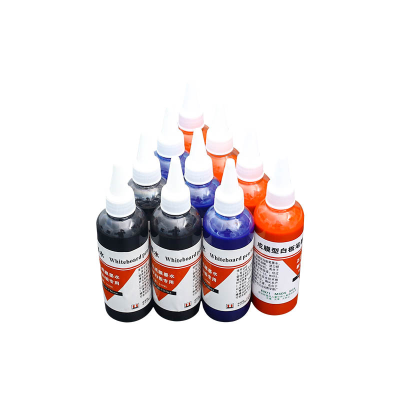 Film-Forming Whiteboard Pen Ink Black 100ml Teaching Blue and Red Water-Based Marker Ink Refill Liquid Wholesale