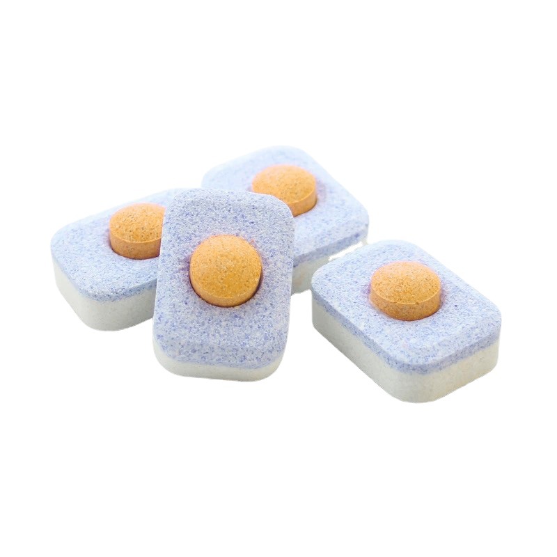 Cross-Border Kitchen Dishwasher Beads Three-In-One Special Cleaning Agent Household Cleaning Tablets Effervescent Tablets Degreasing Dishwashing Tablets