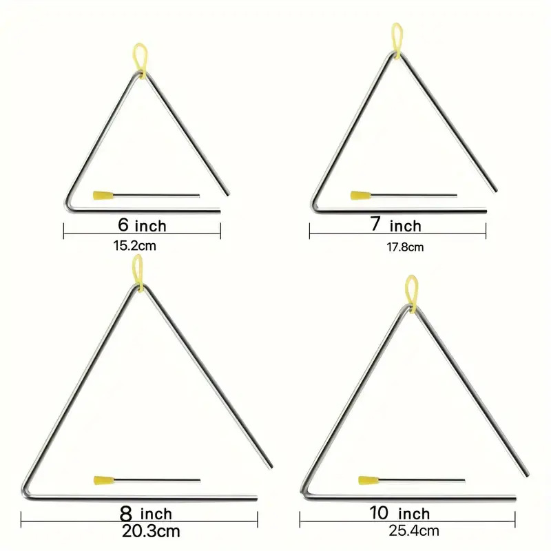 Cross-border children Orff percussion triangle bell kindergarten early education music teaching aids 45678 inch triangle