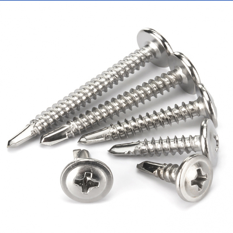 Ll410 Dovetail Screws with Cross-Shaped Large Flat Head, Round Head Washer, and Self-Tapping Dovetail for Iron and Steel Sheets