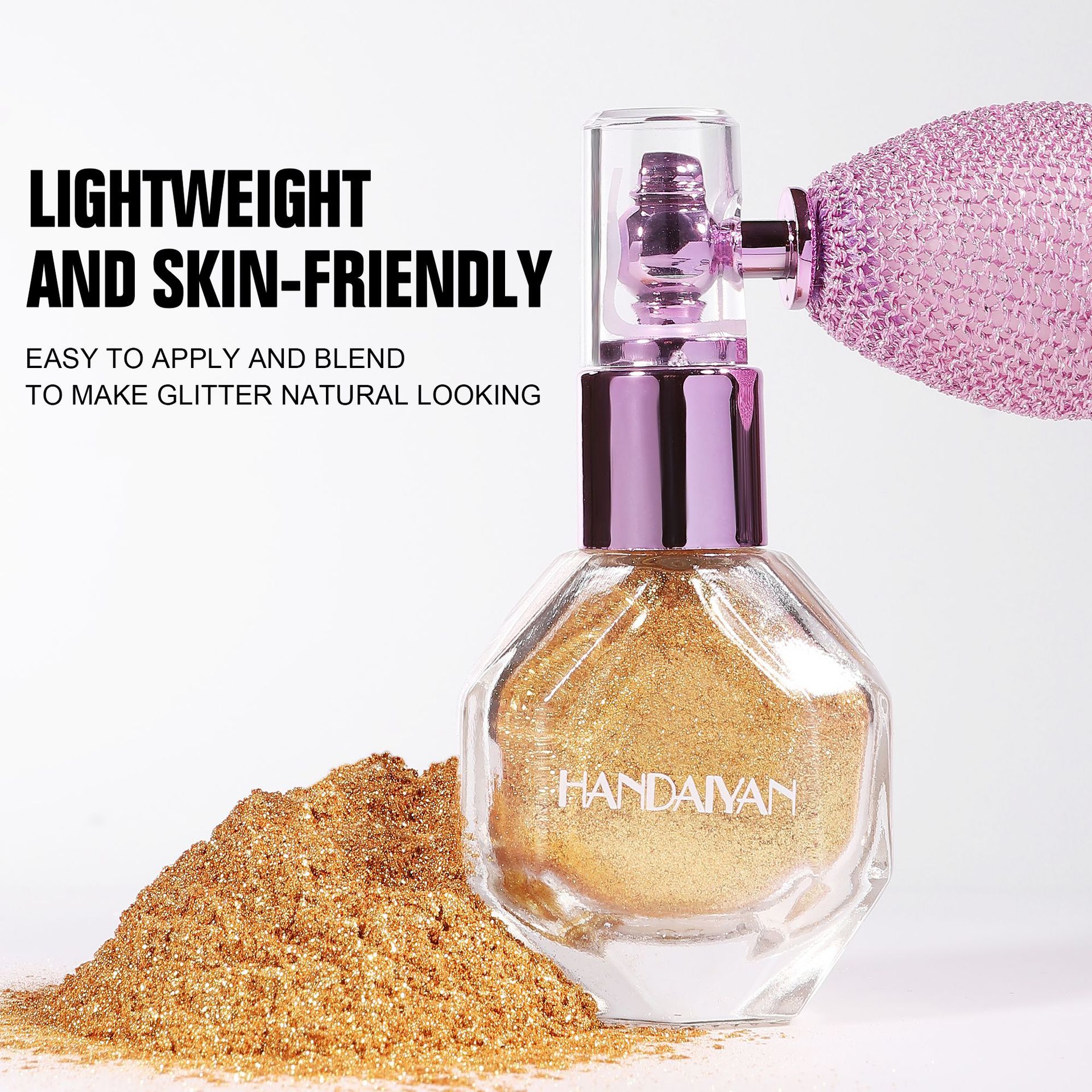 Cross-border high-gloss spray body glitter HANDAIYAN high-gloss spray glitter spray bottle high-gloss air bag spray bottle