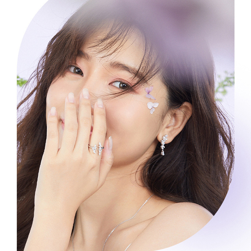 wisteria flower series ladies earrings fashion personality simple light luxury jewelry girlfriend gift factory direct sales