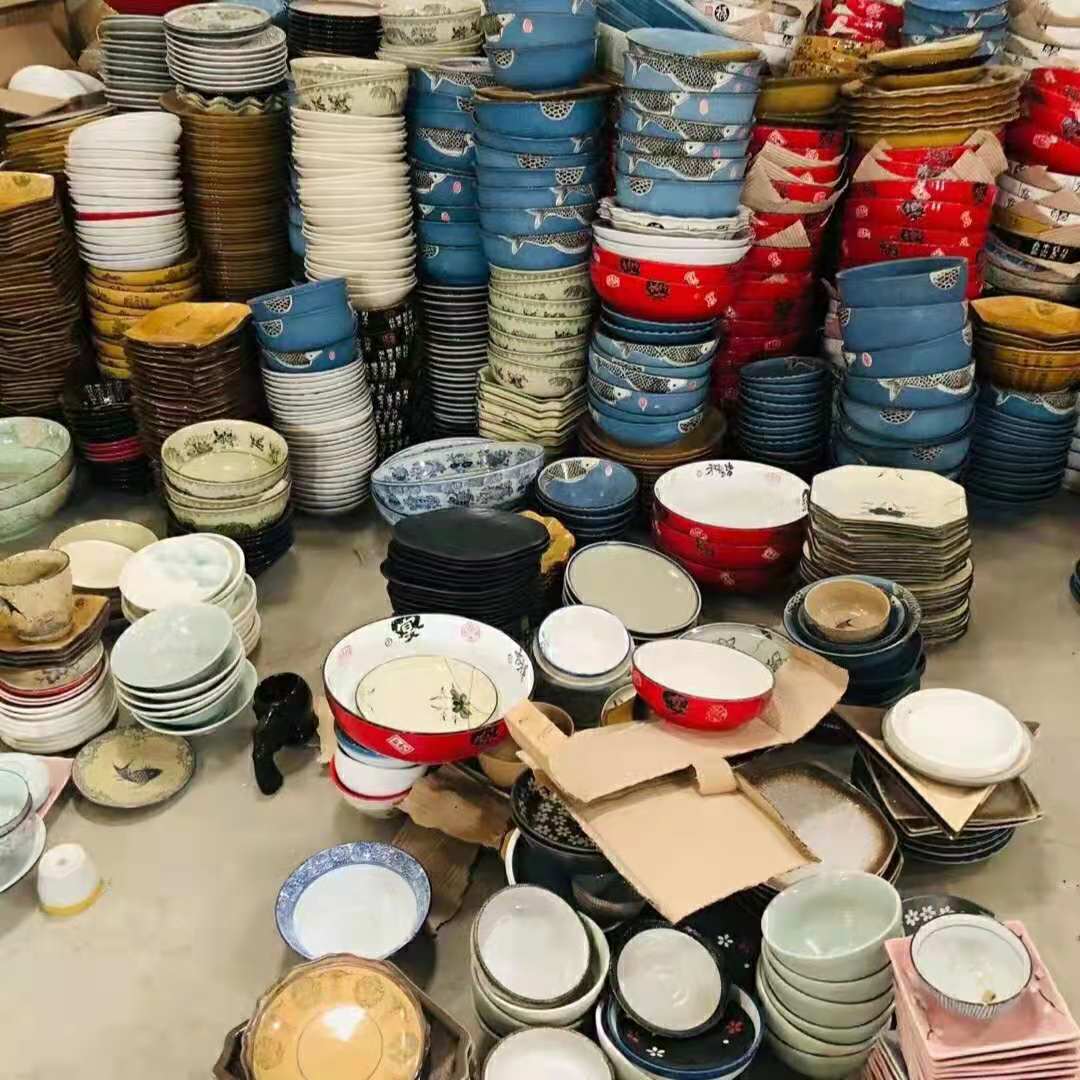 Stall ceramic Miscellaneous wholesale household Rice Bowl night market stall ceramic Miscellaneous 10 yuan 3-sample stall supply