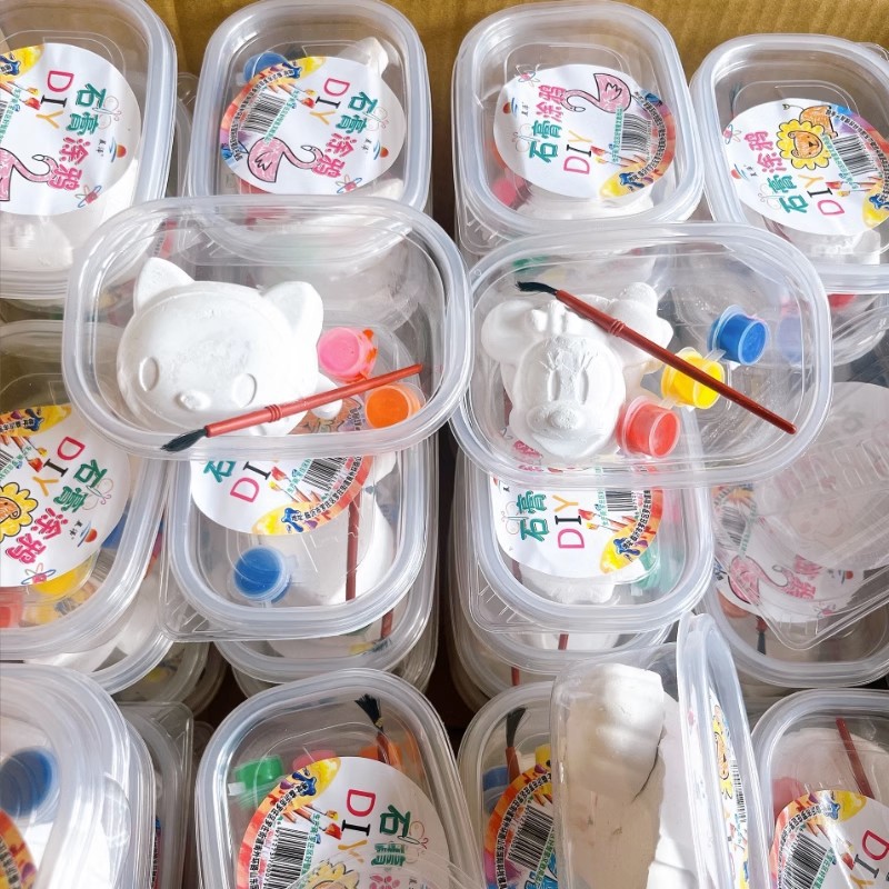 Children's DIY plaster doll handmade graffiti painting push toys kindergarten class opening gifts small gifts