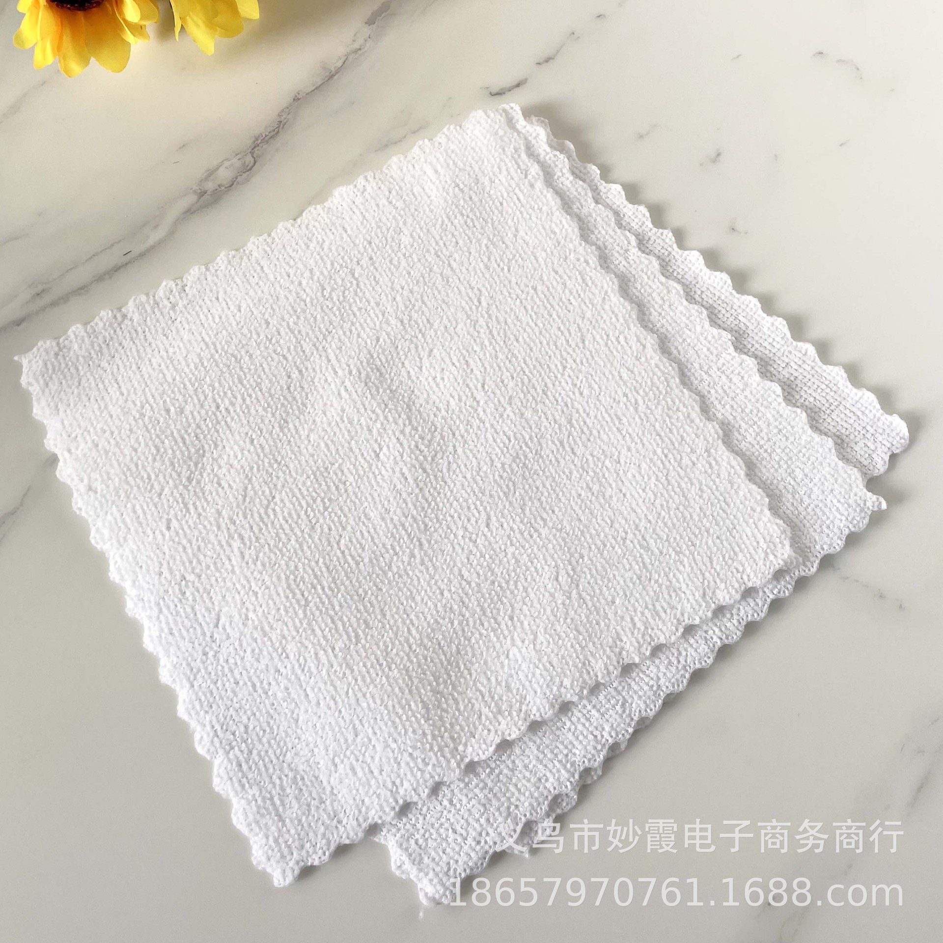 White Microfiber Disposable White Towel Hotel Small Square Towel for Kindergarten Household Small Towel
