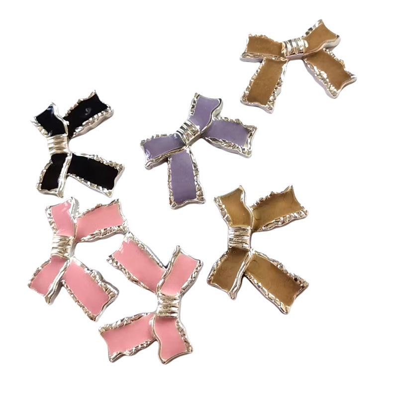 Letter Hairpin Letter Headband Jewelry Flats Bottom Butterfly Shape Electroplating Uv White + Oily New Kidsren's Jewelry