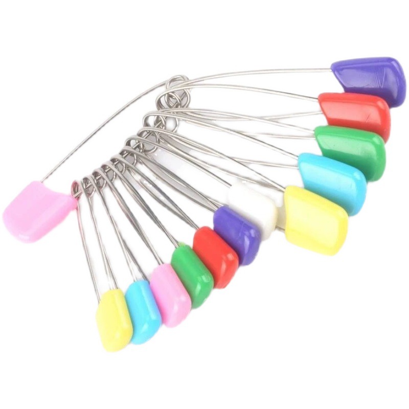 Baby Safety pin large small size anti-rebound insurance pin buckle quilt curtain sleeve saliva towel fixed needle