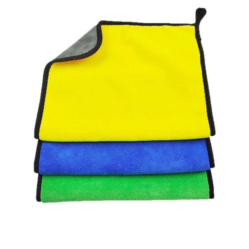 Car Wash Towel, Two-Color Coral Fleece, Car Cleaning, Advertising, Pet, Fishing, Thickened Car Wiping Cloth, Absorbent Rag
