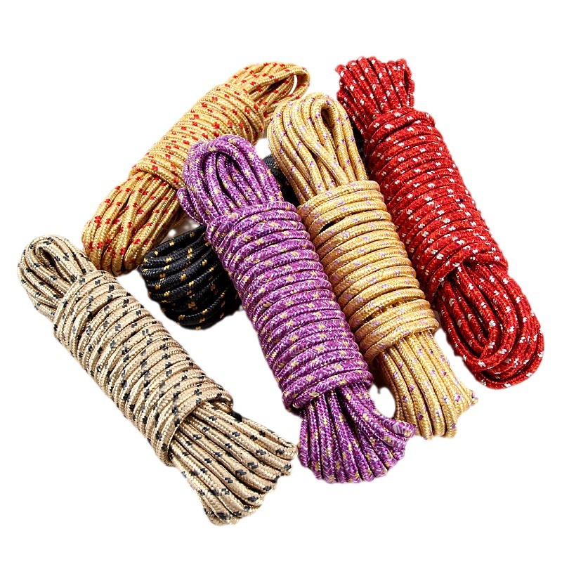 10 m clothesline quilt drying rope outdoor windproof non-slip thickened multi-functional indoor and outdoor punch-Free cool clothes rope