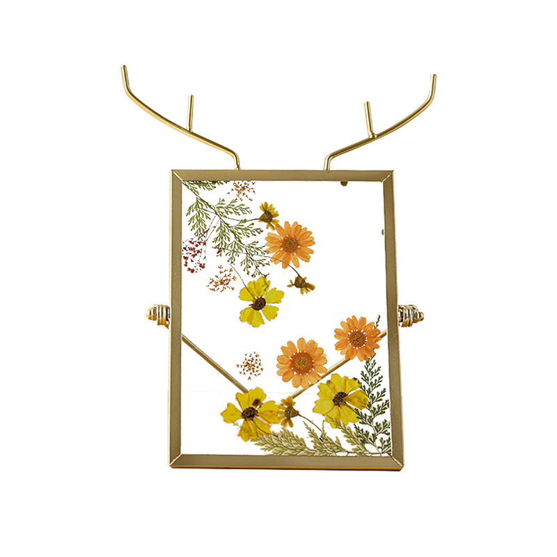 Simple ins Dried Flower Photo Frame Double-sided Transparent Glass Frame Stereo Home Handmade diy Decorative Table Wholesale Frame