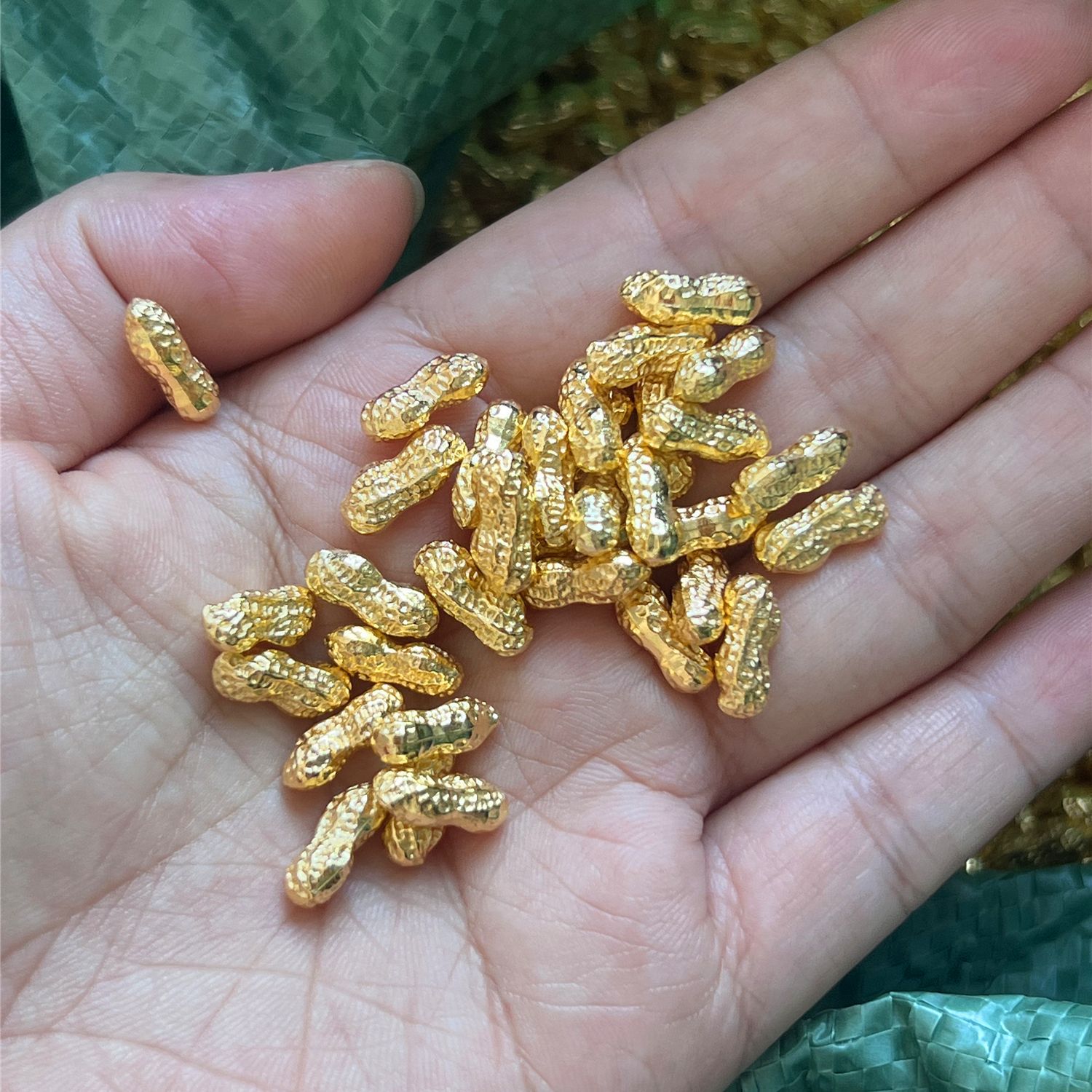 Премиум мини соленые арахисы привлекающие удачу декоративные украшения рог изобилия декоративные предметы песчаное золото соленые арахисы