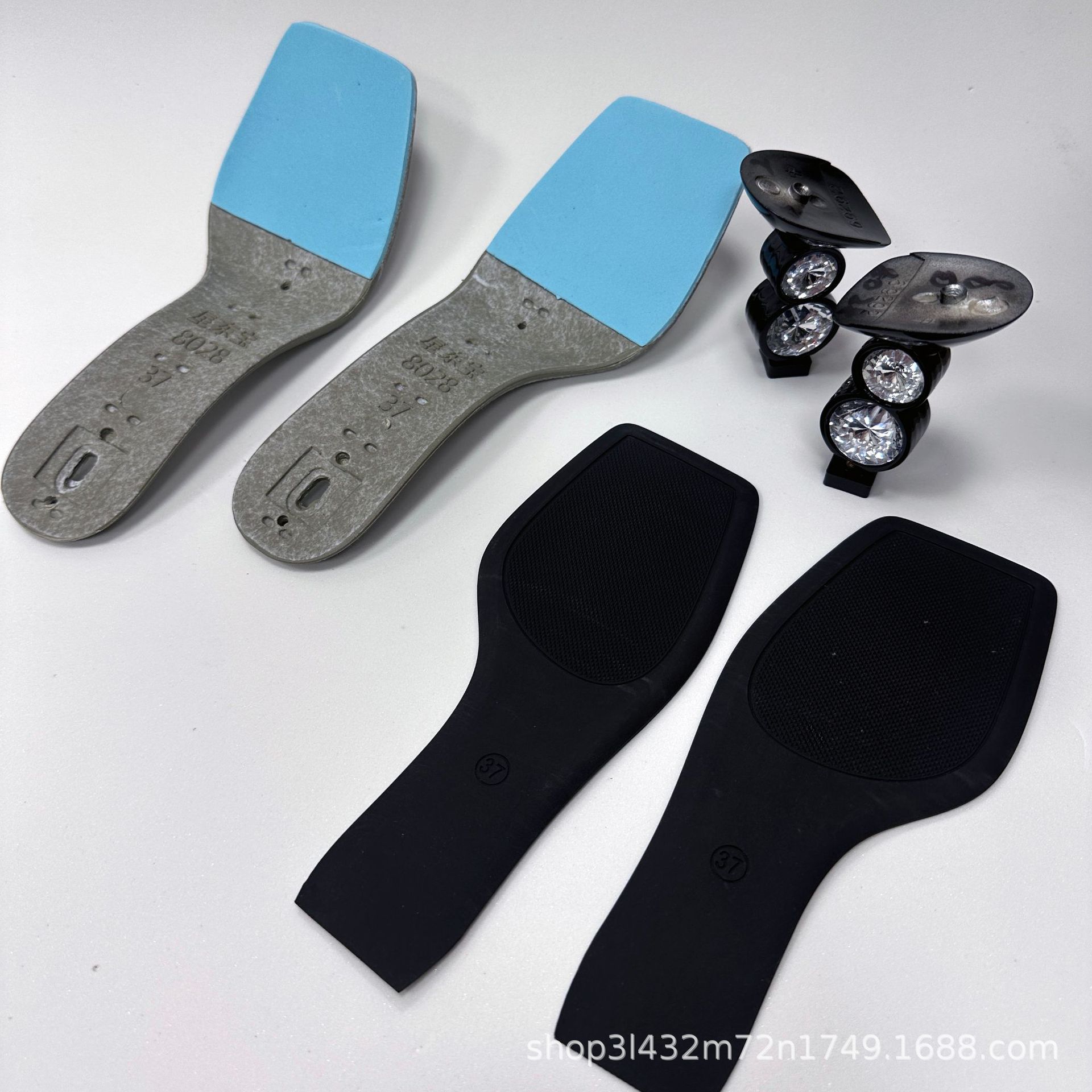 Factory Wholesale Direct Sales High Heels Sandals Pp Midsole Outsole Heel Matching Sole Semi-Finished Products