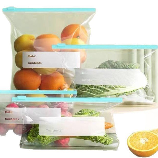 Thickened Fresh-Keeping Bag Household Food-Grade Zipper Seal Bag Refrigerator Refrigeration Lock Fresh Seal Bag Kitchen Repackaging Bag