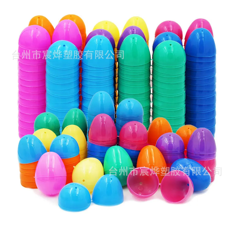 Plastic Easter Egg Open Eggshell Factory Supply Children's DIY Plastic Open Egg Amazon