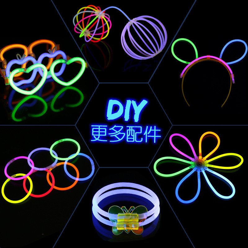 Douyin Concert Luminous Dance Luminous Bracelets 100 Disposable Fluorescent Stick Toys Wholesale Amazon