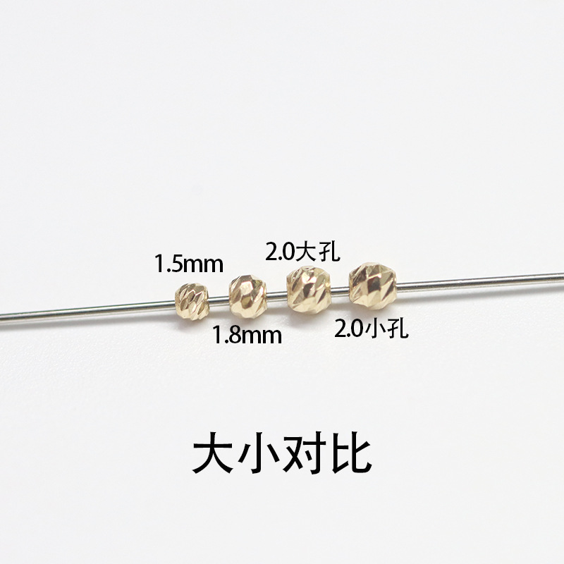 Pure G18K Gold Twill Batch Flower Beads Car Flower Beads Lutong Transfer Beads Spacer Beads Knife Flower Beads Moon Gold Beads