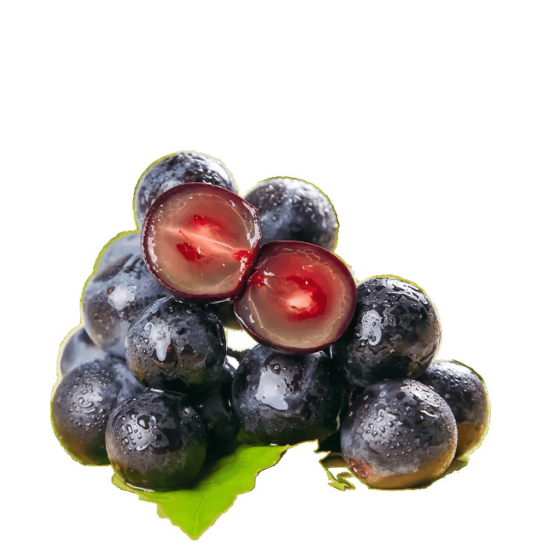 Yuncheng Seedless Summer Black Grapes, Fresh Seasonal Fruits, Rose-Scented Grapes, Whole Box of Grapes for Pregnant Women, Kyoho, Free Shipping