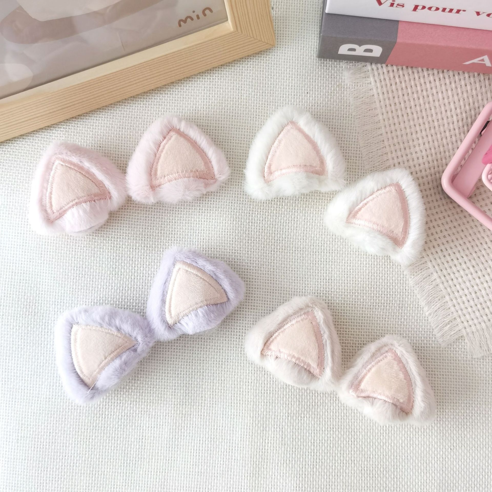 Cartoon plush cotton rabbit ears cat ears headdress accessories DIY hat clothing accessories accessories