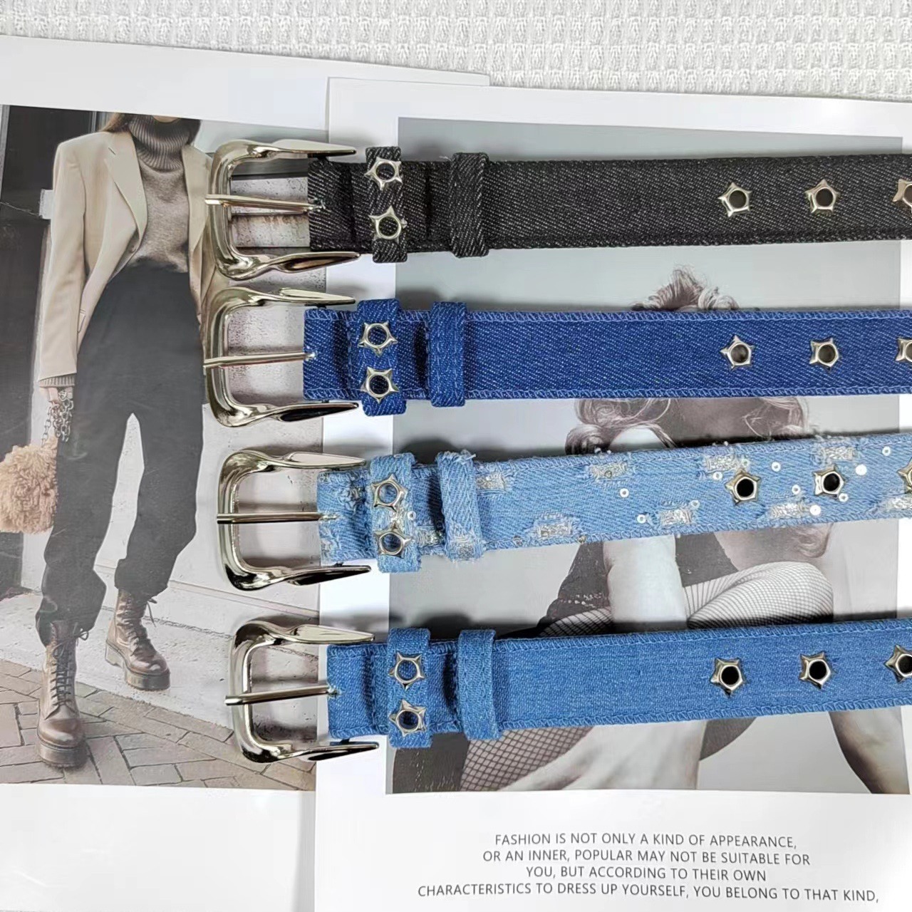 Ремень для студенток, стиль K 2023, универсальный тонкий джинсовый ремень для женщин с юбкой и повседневными брюками