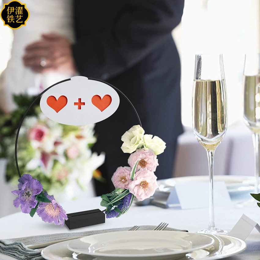 Metal wreath centerpiece with wood block holder black christmas wreath wedding wreath and dream catcher