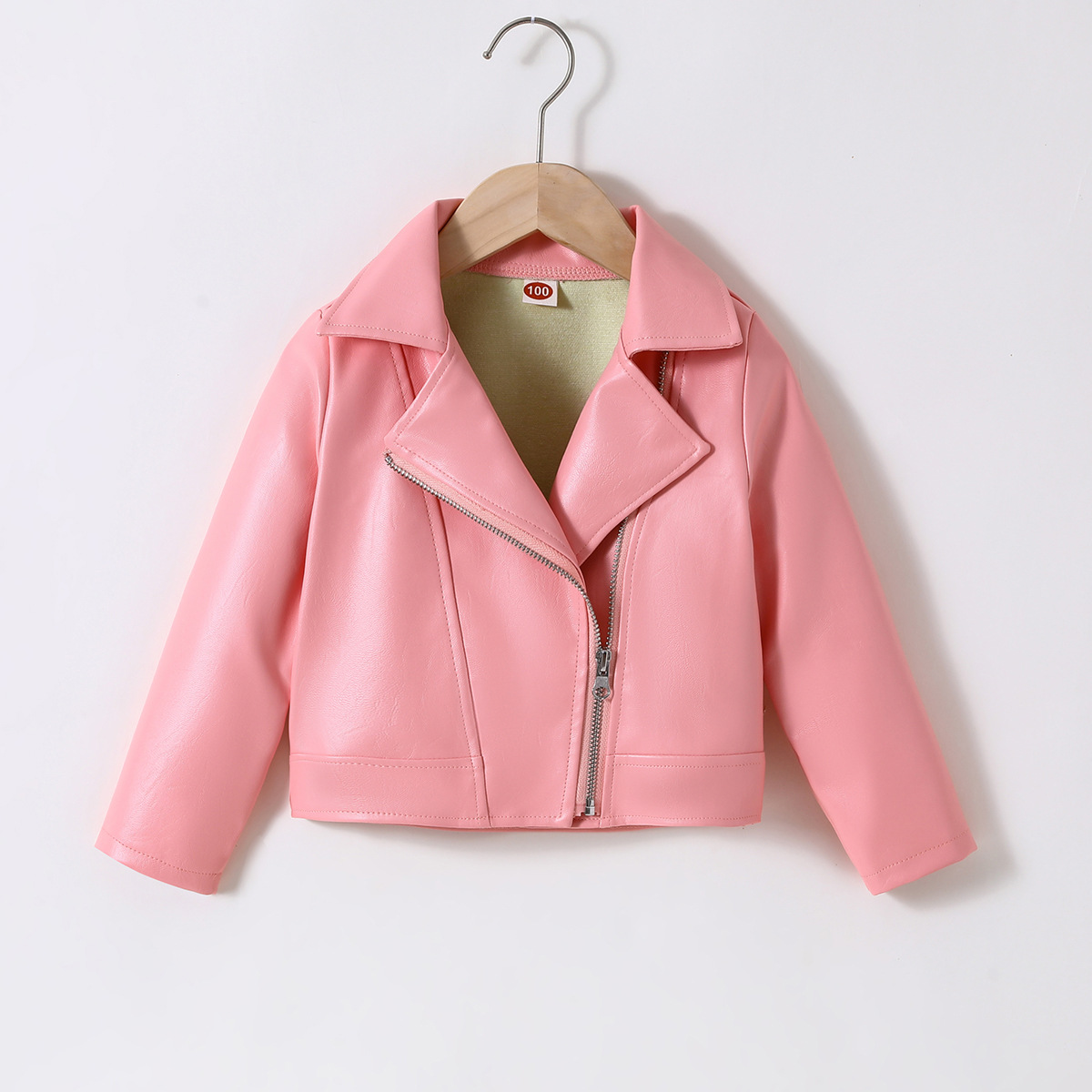 Cross-border foreign trade children's clothing 2024 autumn and winter children's British style European and American leather coat cycling pu girls' jacket leather clothing