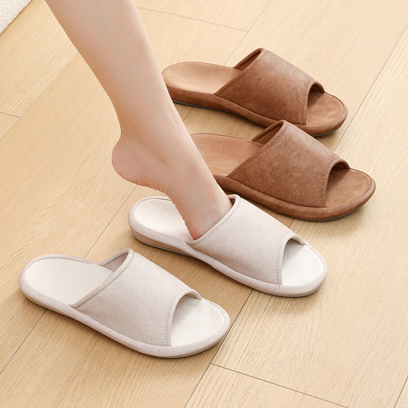 Summer Linen Rattan Slippers Women's Cotton Linen Japanese-style Fabric Home Shoes for Home Breathable Non-slip Indoor Bedroom