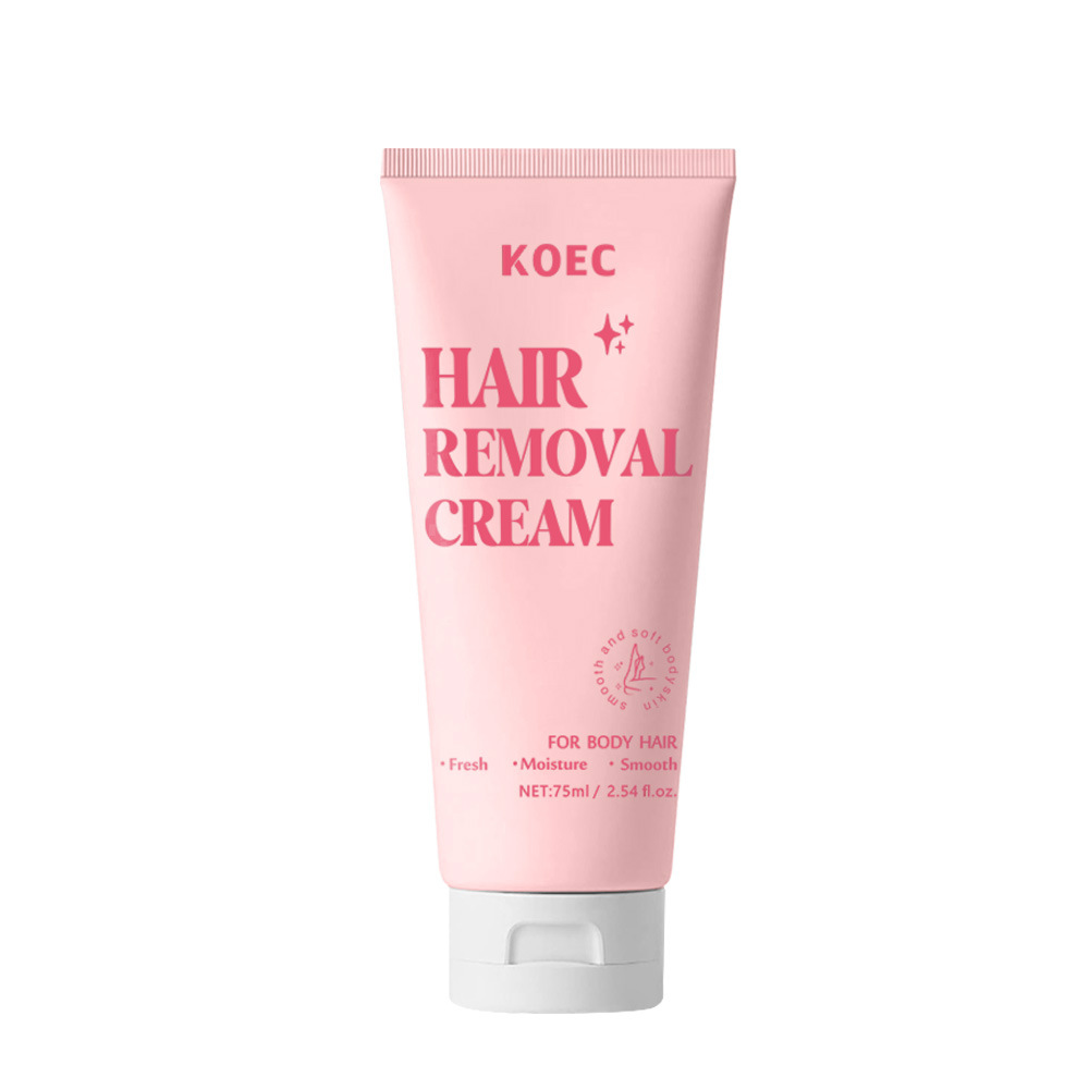 Koec Body Hair Care Cream with Scraper, Gentle and Non-Irritating Cleansing Hair Removal Cream Cross-Border