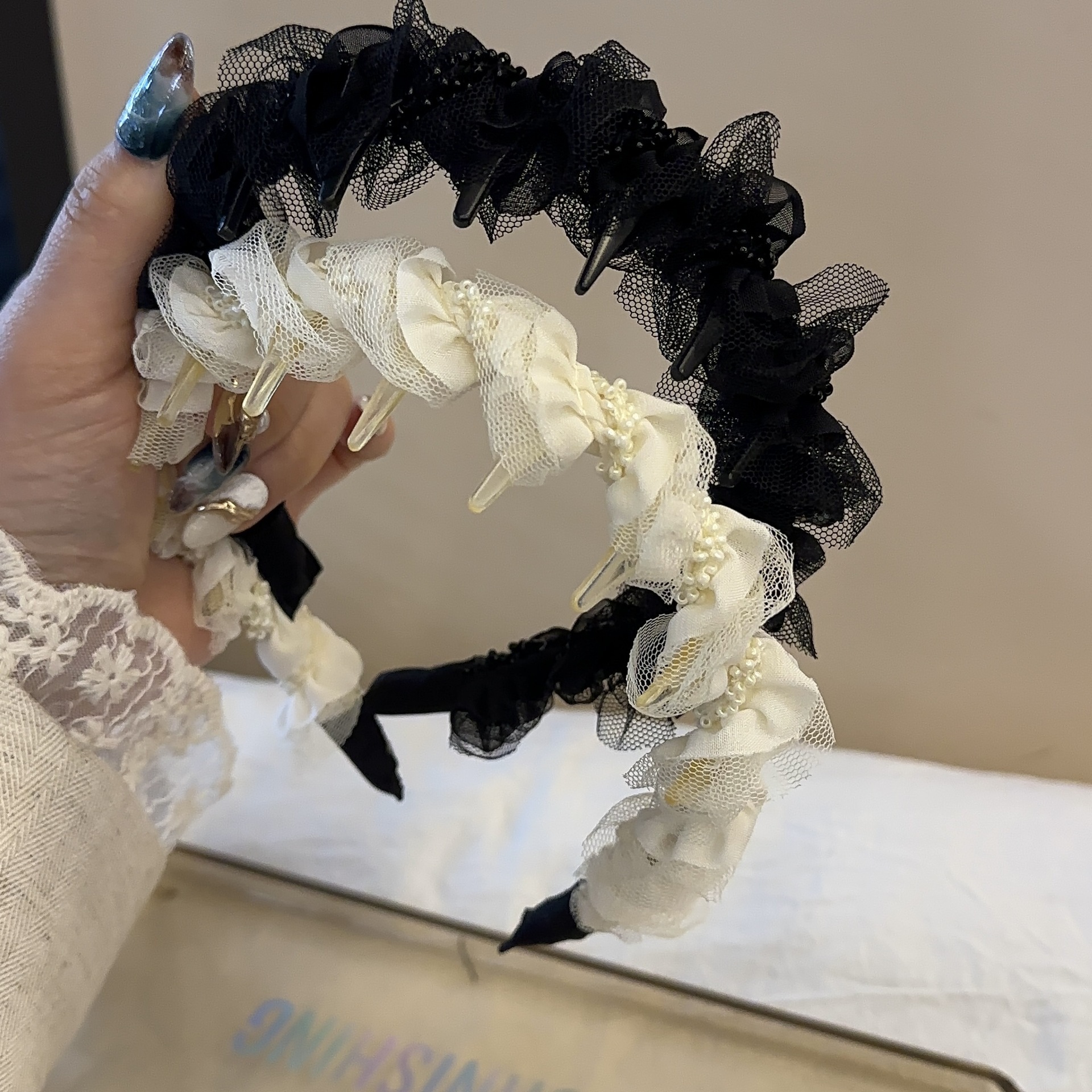 Корейская стильная складная повязка на голову из марли для укрощения непослушных волос, летняя, не скользящая повязка для умывания