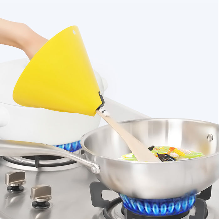 Cooking Kitchen Cooking Anti-Splash Oil Baffle Anti-Oil Splash Pot Spatula Cover Anti-Scalding Protective Gloves Anti-Oil Smoke Noodles Hongzhi