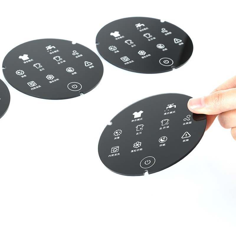Acrylic Panel Translucent Lens Pvc Button Window Control Panel Electroplated Acrylic Lens Customization