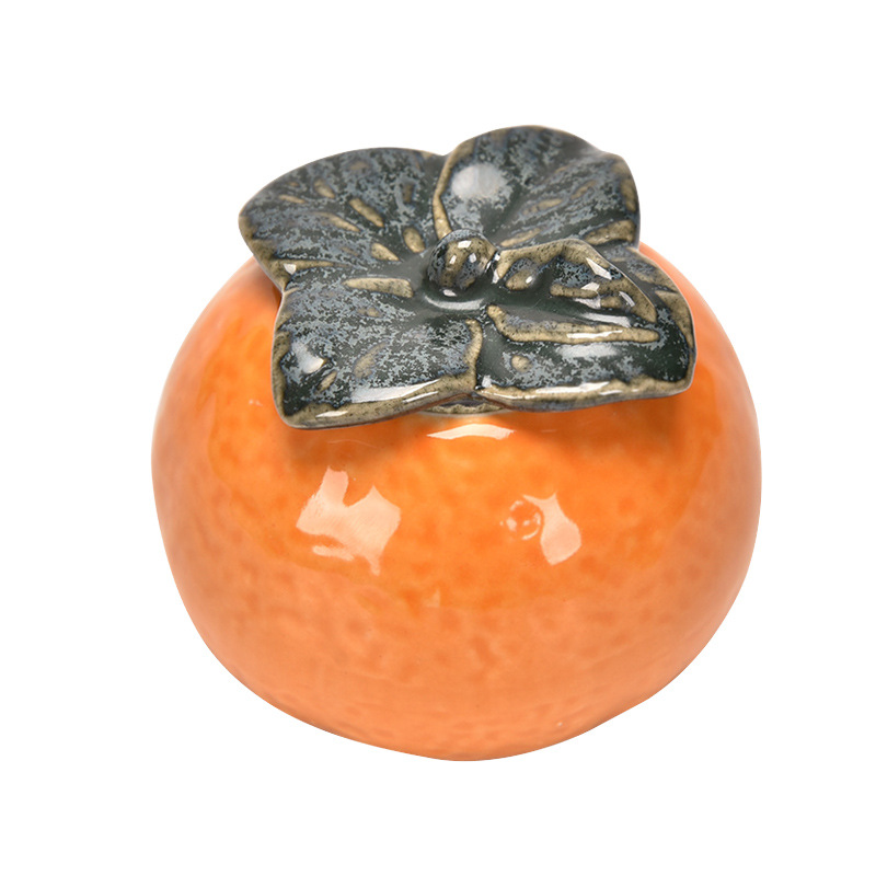 Orange tea jar ceramic simulation orange sealed jar candy jar gift jar tea set decoration gift box gift gift