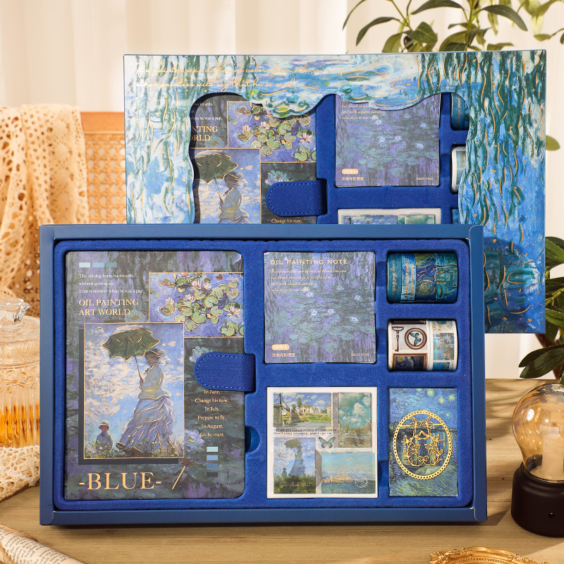 Yujian Eslite Oil Painting Light and Shadow Handbook Gift Box Set Retro Handbook Student Gift Gift Notebook Complete Set