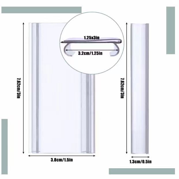Factory direct pvc price bar double card freezer price bar plastic extrusion flat profile production transparent logo