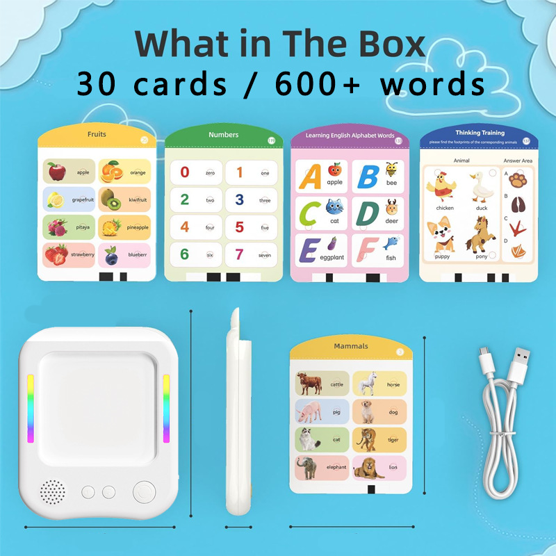 Children's Enlightenment Educational Card Reading Machine Early Education English Learning Machine Intelligent Card Reading Machine Infant Toys Cross-Border