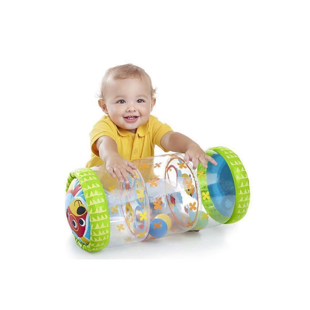 Inflatable Pvc Infant Crawling Roller Baby Practice Crawling Early Education Children's Toy with Bell for Learning to Crawl