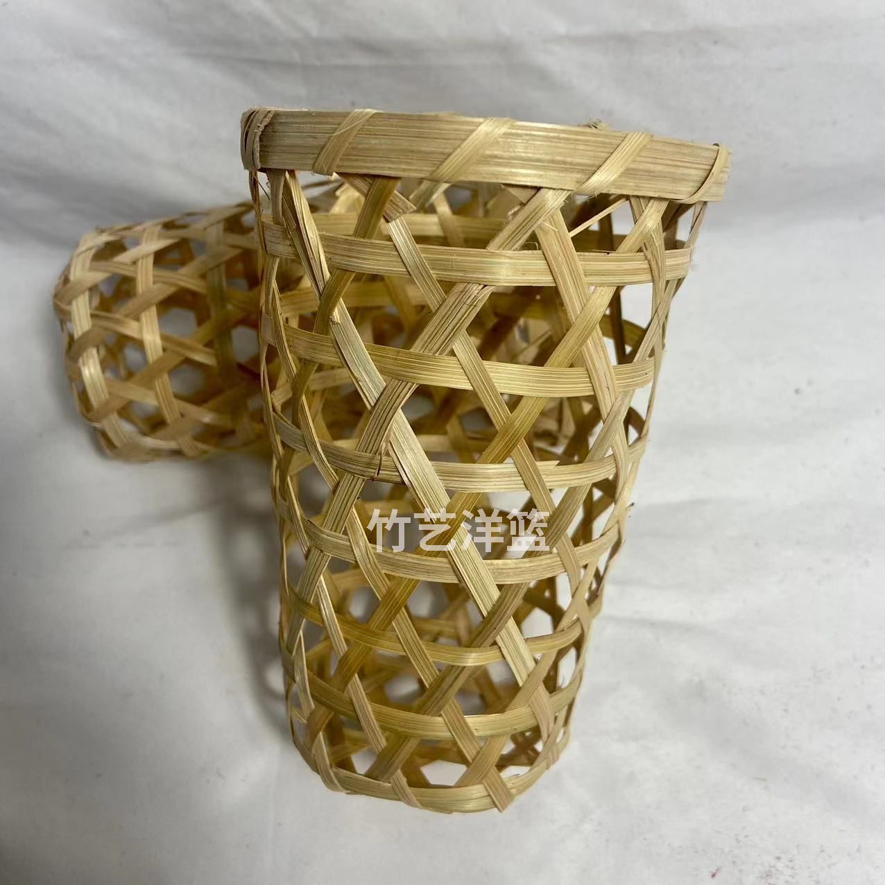 Internet Celebrity Bamboo Basket Milk Tea Cup Bamboo Ice Cream Cup Bamboo Basket Milk Tea Basket Diabolo Cup Hot Selling Bamboo Lemon Cup