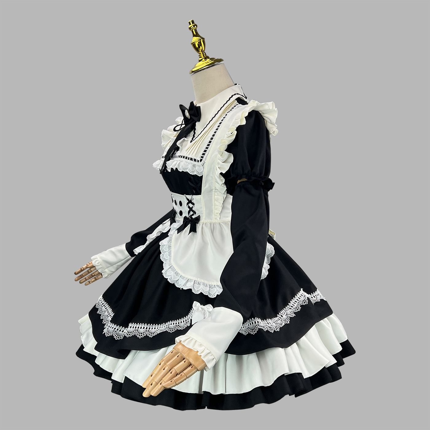 New Cross-border Full Score Maid COS Clothing Maid Clothing Detachable Sleeve Lolita Performance Clothing Internet Celebrator Live Broadcast Clothing