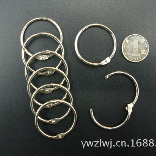 Factory direct inner diameter 32mm loose-leaf binding iron ring open ring Book Ring iron ring clamp ring DIY page book shower curtain ring