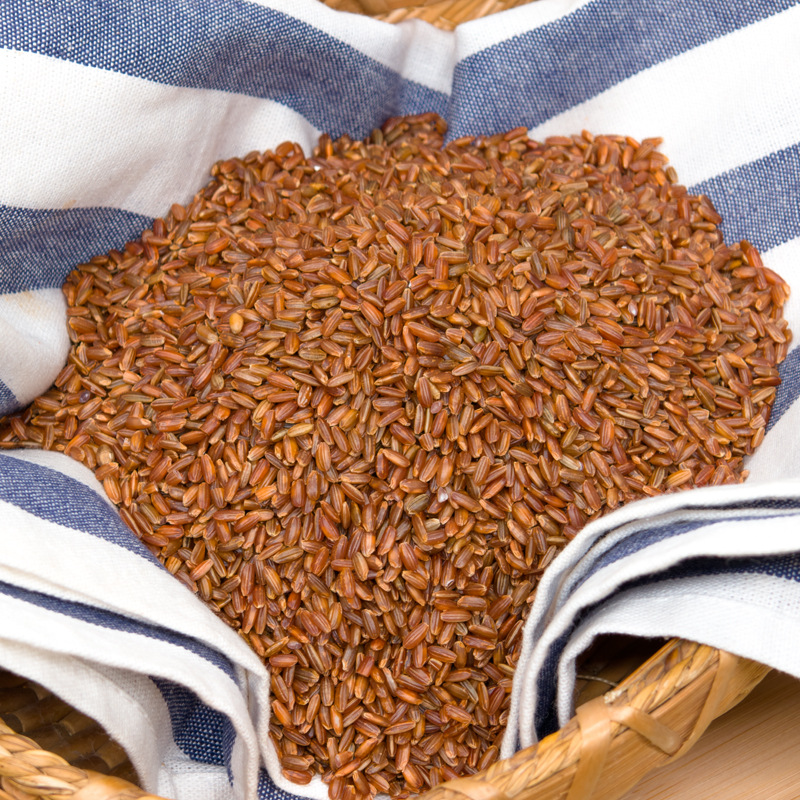Red Rice 500g Red Rice Vacuum Packed Whole Grains Brown Rice Fitness Whole Grain Fiber Satiety Particles with Clear Particles