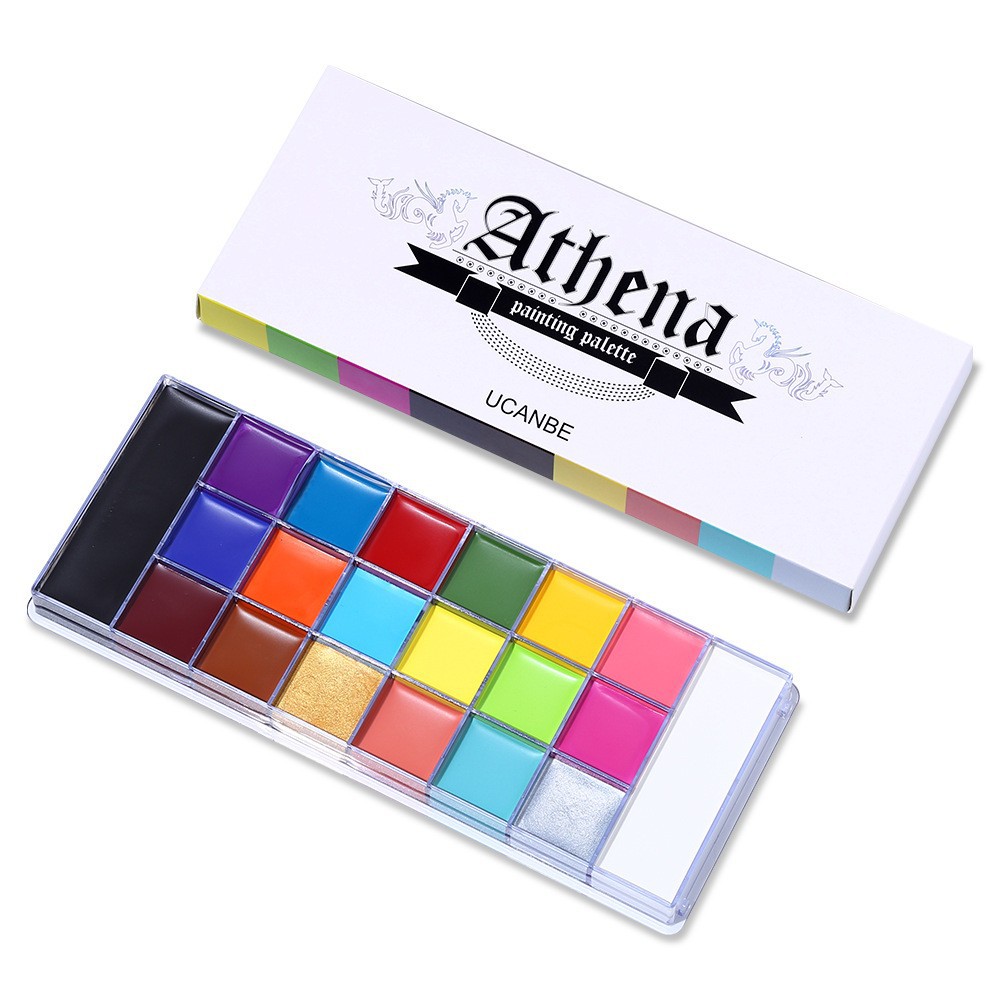 Ucanbe20 Colors Informena Oil Paint Halloween Stage Makeup Watercolor Face Painting Oil Paint Cross-Border Makeup Palette