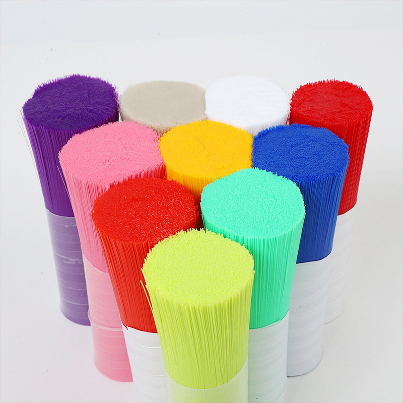 Pp Transparent Curved Filament Colorful Brush Filament Bright Colorful Brush Filament Wear-Resistant Brush Filament Industrial Brush Plastic Filament Supports Customization