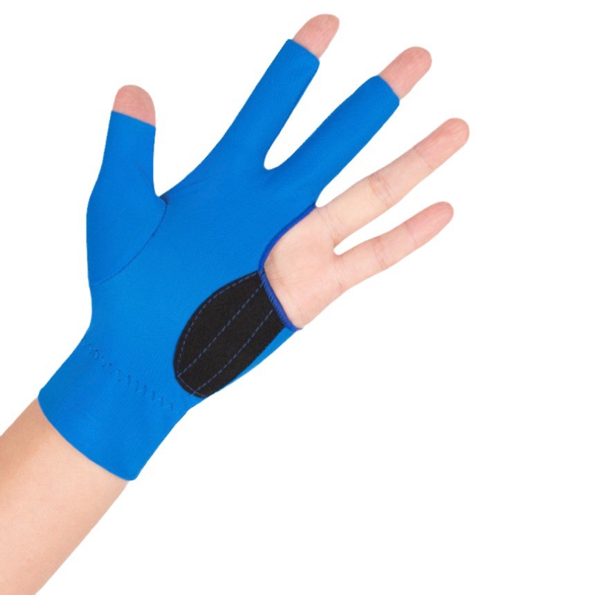 Billiards Three-Finger Glove Snooker Table Tennis Anti-Slip Sticker Single Left Hand Unisex High Elasticity Cross-Border Exclusive Supply